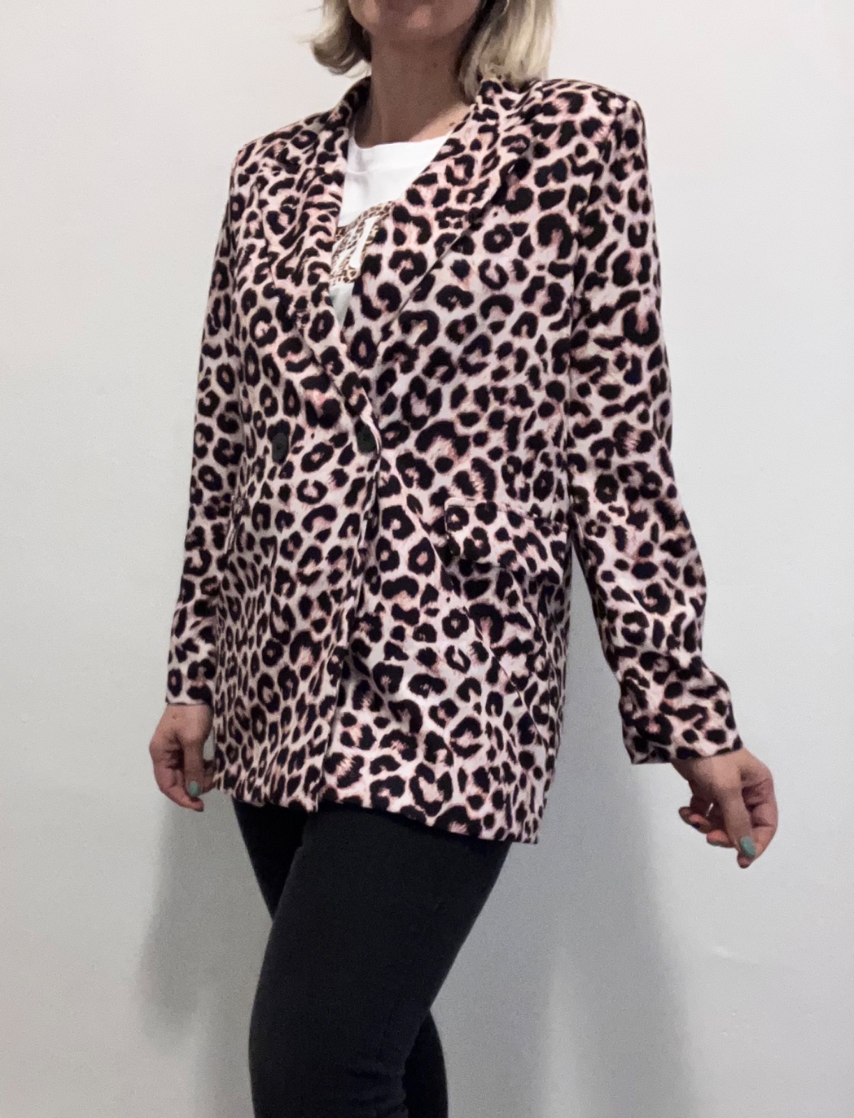 Dámske sako s leopardím vzorom (UNI - M,L,XL)